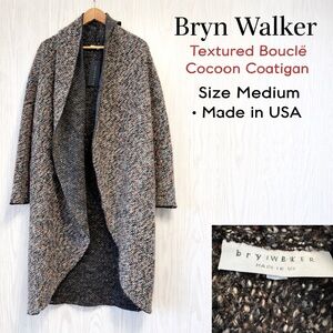 Bryn Walker Made in USA Textured Bouclé Cocoon Coatigan Size M